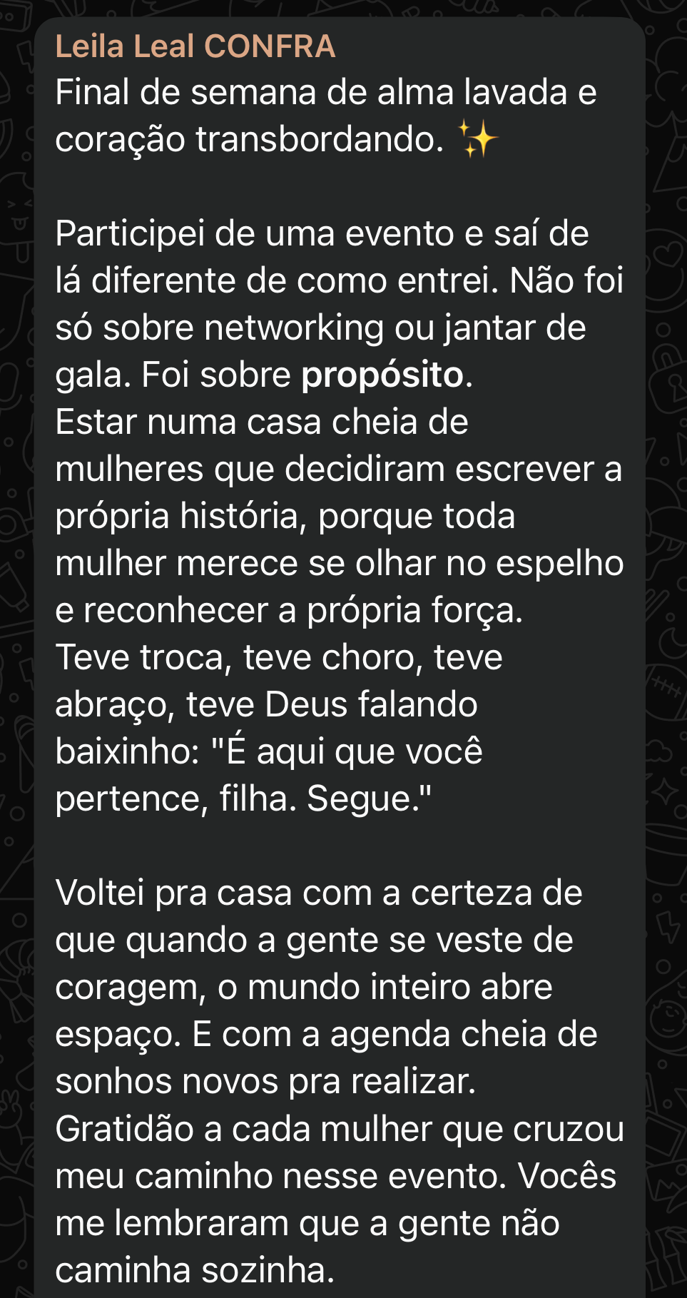Depoimento de Leila Leal